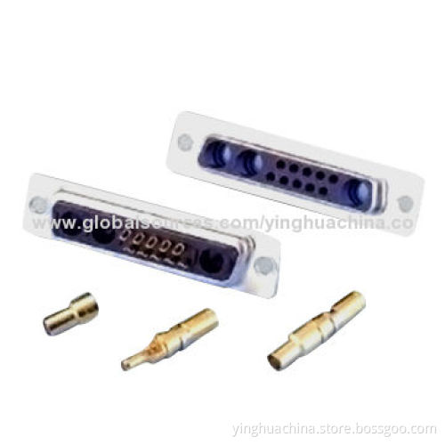 D-sub Connectors/Coaxial Solders, Male/Female Type, Through Hole Rivet, 50/75Ω, 0590